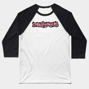 Pink Indigenous Baseball T-Shirt